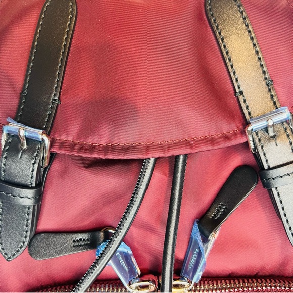 BURBERRY MEDIUM LOGO PRINT NYLON BURGUNDY RUCKSACK BACKPACK NEW WITH TAGS - Picture 6 of 17
